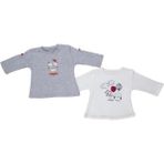 Mrs Owl 2 Li Kız Bebek Sweatshirt 1938 - 9 - 12 Ay - Beyaz