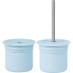 Mrs- pipetli Silikon Bardak Seti Mineral Blue / Powder Grey -548484 - BELİRTİLMEMİŞ