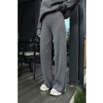 MRS. POLEEN Örgü Detaylı Oversize Kazak Pantolon Triko Alt-üst Takım MRS38