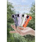Mrş Şarjlı El Vantilatörü Dijital Göstergeli 199 Kademeli Turbo Mini Fan - Mor