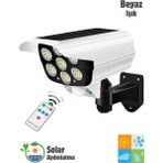 Mrs Solar HB-200-3 Solar Güneş Enerjili Hareket Sensörlü Kamera Görünümlü 77 LED Dış Mekan AYDINLATMA(2400MAH.)