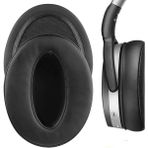 Mrs Tech Sennheiser Hd 300 400S Hd4.30 Hd4.40 Hd4.50 HD458 Bt Hd 450 BT HD 350 BT ile Uyumlu Kulaklık Pedi Protein Deri Kulaklık Süngeri Yastığı Minder Ped Earpad yedek Sünger -Siyah
