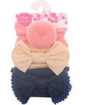 Mrsivdi 3 Adet/takım Bebek Kafa Bandı Çiçek Fiyonkları Bebek Kız Bantlar Yay Düğüm Çocuklar Saç Bandı Türban (Yurt Dışından) - Siyah - Beyaz