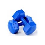 Mrt Sport Köşeli Plastik Fitness Spor Dumbell Ağırlık Seti - 1 kg x 2 Adet - Mavi