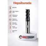 Mrt Teknik 20 mm 104 Boy Helis Boyu 45 Karbür Parmak Freze Z4 Chatter Free Alcrn Kaplama Helis 35°/38° Weldon Pahlı Köşe Cnc Freze Ucu