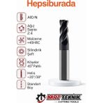 Mrt Teknik 3 mm 50 Boy Helis Boyu 8 Karbür Parmak Freze Chatter Free 4 Ağız Alcrn Kaplama Değişken Helis Pahlı Köşe Cnc Freze Ucu
