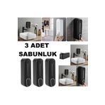 mrtbilisim Duvara Monte Edilebilir Banyo 350ml Sabunluk Monte Şampuan Sıvı Sabun Şişesi Sabunluk 3 Adet