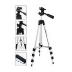mrtbilisim Taşıma Çantası Yoktur 130 Cm Profesyonel Tripod Ayaklı Fotoğraf Makinası Tripod + Tutucu Hediyeli