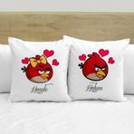 MrtNlu 2'li Kişiye Özel İkili İsimli Love Birds Aşk Yastık Kılıfı