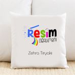 MrtNlu Pİ21 Resim Öğretmeni Kişiye Özel Yastık Kılıfı