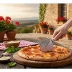 Mrv Home Paslanmaz Çelik - Hamur-Pizza Kesici Rulet – Ergonomik Saplı Mutfak Kesme Aparatı - Metalik Gri