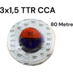 Ms 3x1,5 Ttr Cca Beyaz Renk Kablo 80 Metre