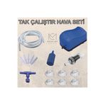 MS AKVARYUM CANLILARI ÜRETİM VE TEDARİK TESİSİ Akvaryum Tak Çalıştır Hava Seti 3mt hortum-hava motoru-5 ek-1 vana-1 hava taşı-6 vantuz-1 çekvalf