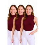 MS HAMİLE İÇ GİYİM KADIN SIFIR KOL BOĞAZLI BODY 3LÜ SE