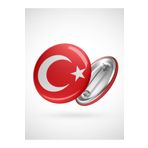 Ms Major Selection 20 Adet Türk Bayrağı Rozet, Türkiye Rozeti, Öğrenci Rozeti 44 Mm