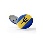 Ms Major Selection Barbados Bayrağı Rozet 4.4 X 4.4 Cm - 1 Adet - Metal