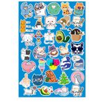 Ms Major Selection Komik Cats Seri 1 Sticker Telefon Laptop Notebook Tablet Defter Matara Stiker Etiket