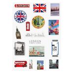 Ms Major Selection Londra - Ingiltere Baskılı 17'Li Telefon Ve Bilgisayar Yüzeylerine Uygun Özel Tasarım Sticker Seti