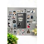 Ms Major Selection Peaky Blinders Thomas Shelby Sticker Paketi/Bullet Journal Defter Çıkartma Ajanda Laptop Etiket, 8746874684654