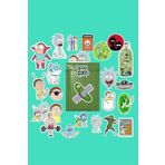 Ms Major Selection Rick And Morty Sticker Paketi/Bullet Journal Defter Çıkartma Ajanda Laptop Etiket, 6874966878946874