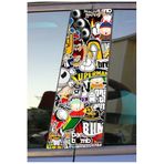 Ms Major Selection Supreme Baskılı Araç Kapı Direk Kaplama Folyo Sticker 2'Li (Sağ&Sol)