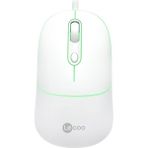 MS110 USB Kablolu 2400DPI 4 Tuşlu Rgb Sessiz Click Optik Mouse - Pc, Mac, Dizüstü Bilgisayar ile Uyumlu, Tak Çalıştır Kolay Bağlantı, Sağ ve Sol Elle Kullanıma Uygun, Kompakt Mouse Beyaz