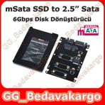 mSATA SSD to 2.5 inç SATA 6Gbps Disk Dönüştürücü