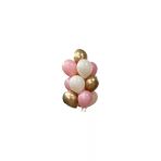 Msda 12 Inç Krom Gold- Deniz Kumu- Pembe 15 Adet Balon