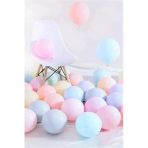 Msda Makaron Temalı Pastel Karışık Renk Balon 20 Adet