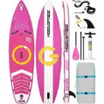 Mseasfree 335 cm x 86 cm x 15 cm Şişme Paddle Board – Şişme Sup Board 175 kg Taşıma Kapasiteli Aile & Yoga Sup Şişme Sörf Tahtası - Pembe