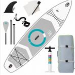 Mseasfree 335 cm x 86 cm x 15 cm Şişme Paddle Board – Şişme Sup Board 175 kg Taşır Şişme Sörf Tahtası - Beyaz - Gri