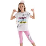 MSHB&G Believe in Magic Kız Çocuk T-Shirt Tayt Takım - Pembe - 9 Yaş