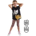 MSHB&G Leopar ve Zebra Kız Çocuk Tunik Tayt Takım - 10 Yaş - Pembe