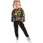 MSHB&G Street Style Kız Çocuk Siyah Eşofman Takım - 6 Yaş