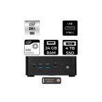 Msı Cubi Nuc Intel Core 3 100U 24Gb 4Tb Ssd Fdos Mini Masaüstü Bilgisayar & Per4 Us