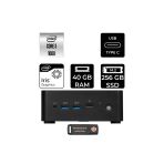 Msı Cubi Nuc Intel Core 3 100U 40Gb 256Gb Ssd Fdos Mini Masaüstü Bilgisayar & Per4 Us