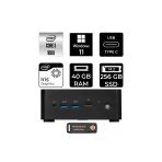 Msı Cubi Nuc Intel Core 3 100U 40Gb 256Gb Ssd W11H Mini Masaüstü Bilgisayar & Per4 Us