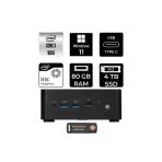 Msı Cubi Nuc Intel Core 3 100U 80Gb 4Tb Ssd W11P Mini Masaüstü Bilgisayar & Per4 Us
