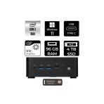 Msı Cubi Nuc Intel Core 3 100U 96Gb 4Tb Ssd W11H Mini Masaüstü Bilgisayar & Per4 Us