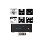 Msı Cubi Nuc Intel Core 5 120U 40Gb 256Gb Ssd W11H Mini Masaüstü Bilgisayar & Per4 Usb