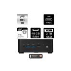 Msı Cubi Nuc Intel Core 5 120U 48Gb 2Tb Ssd Fdos Mini Masaüstü Bilgisayar & Per4 Usb