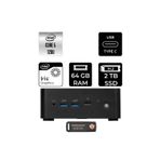 Msı Cubi Nuc Intel Core 5 120U 64Gb 2Tb Ssd Fdos Mini Masaüstü Bilgisayar & Per4 Usb