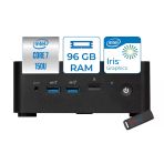 Msı Cubı Nuc Intel Core 7 150U 96Gb Ddr5 4Tb Ssd Iris Xe Graphics Windows 11 Home Mini Bilgisayar 1M012beuh24 + Zettausbbellek