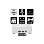 Msı Cubi Nuc Intel Core Ultra 5 125H 40Gb 256Gb Ssd W11P Mini Masaüstü Bilgisayar & Per4 Usb