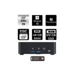 Msı Cubi Nuc Intel Core Ultra 5 125H 48Gb 512Gb Ssd W11H Mini Masaüstü Bilgisayar & Per4 Usb