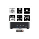 Msı Cubi Nuc Intel Core Ultra 5 125H 64Gb 4Tb Ssd W11H Mini Masaüstü Bilgisayar & Per4 Usb