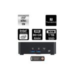 Msı Cubi Nuc Intel Core Ultra 5 125H 80Gb 1Tb Ssd Fdos Mini Masaüstü Bilgisayar & Per4 Usb