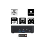 Msı Cubi Nuc Intel Core Ultra 5 125H 80Gb 4Tb Ssd Fdos Mini Masaüstü Bilgisayar & Per4 Usb