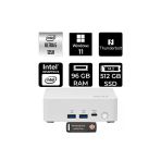 Msı Cubi Nuc Intel Core Ultra 5 125H 96Gb 512Gb Ssd W11P Mini Masaüstü Bilgisayar & Per4 Usb