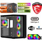 MSI Gaming Pc Ddr5 – Rtx 5060Tİ 16GB – Ryzen 5 7500F – 32GB – 64GB Ddr5 Ram – 1 Tb M.2 SSD – Windows 11 Pro – Sıvı Sogutmalı Masaüstü Bilgisayar - 32GBRAM